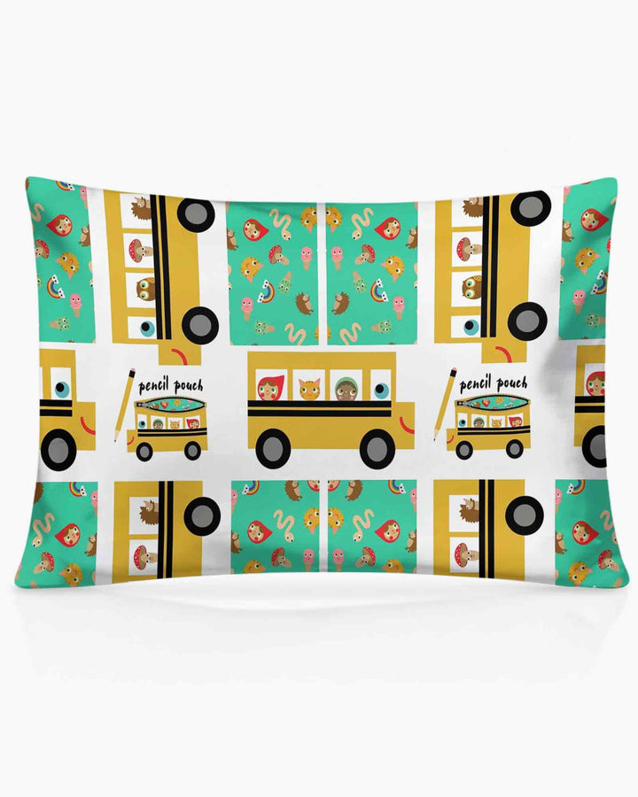 School Bus Adventures Bamboo Pillow Case