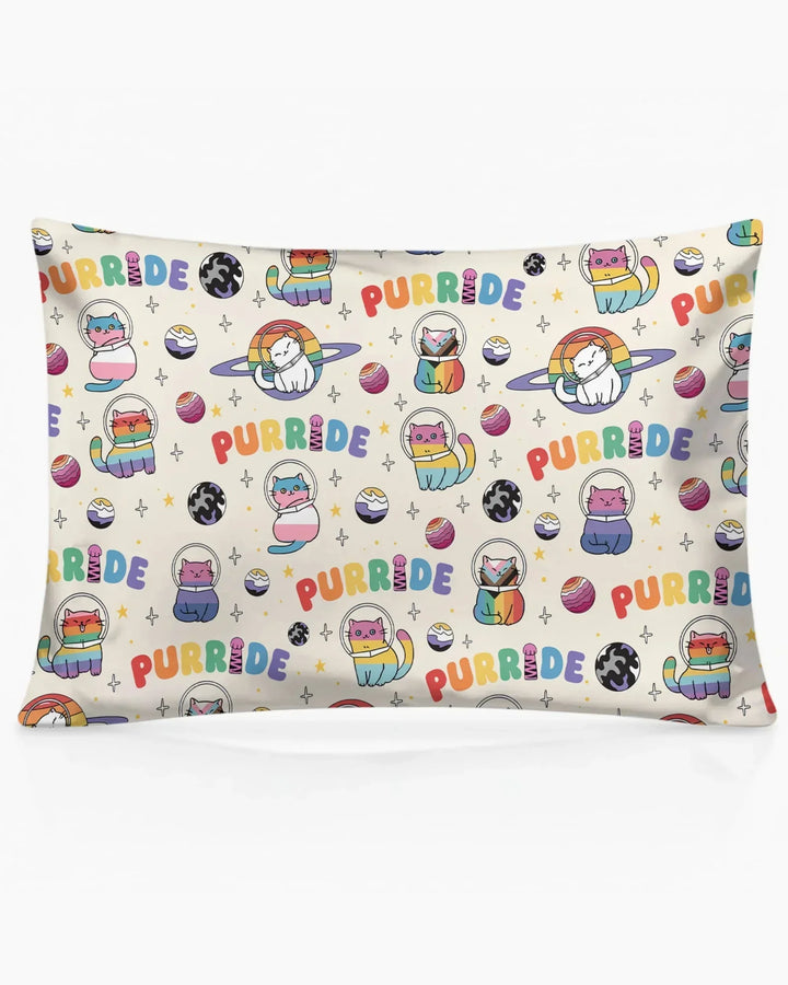 Rainbow Space Cats Family Matching Bamboo Pillow Case