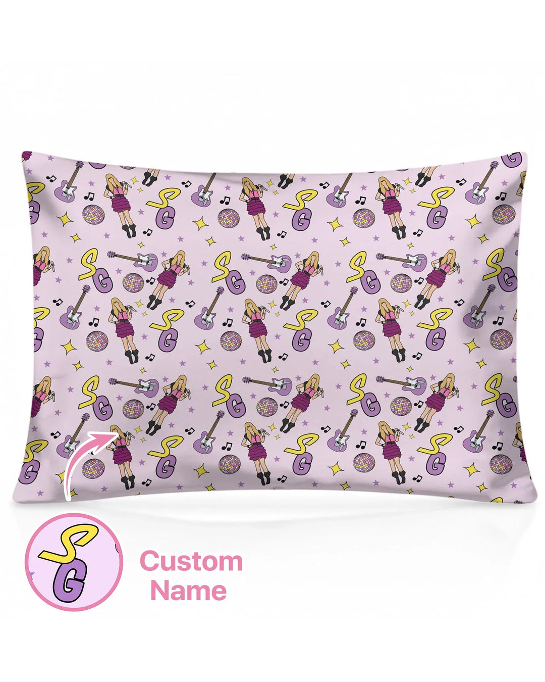 Custom Name Mini Rockstar Pillow Case