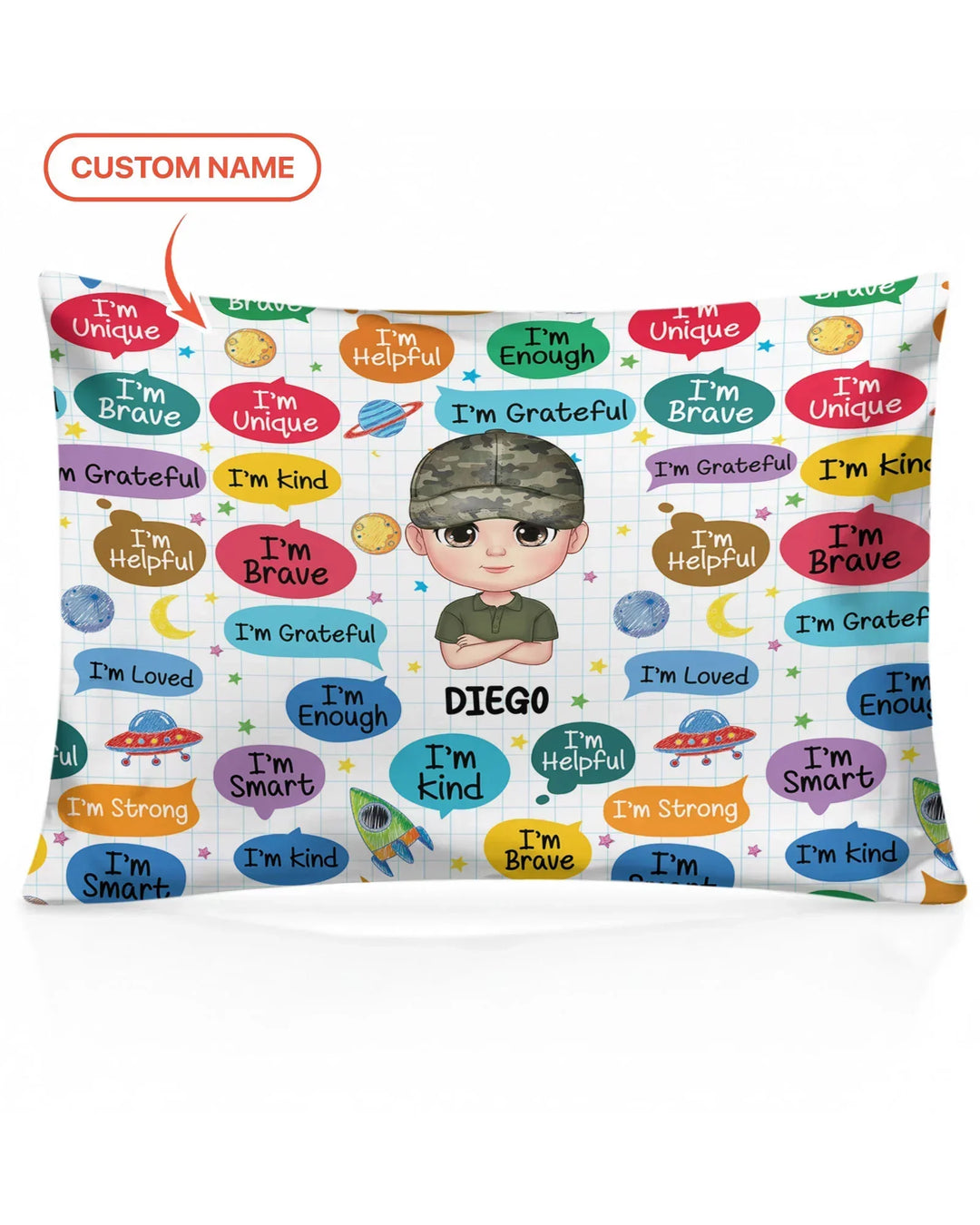 Personalized I'm Kind I'm Brave Bamboo Pillow Case