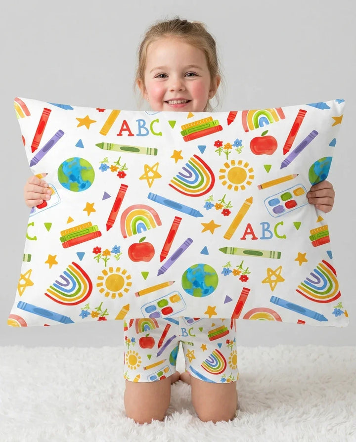 School Scribbles Bamboo Pillow Case