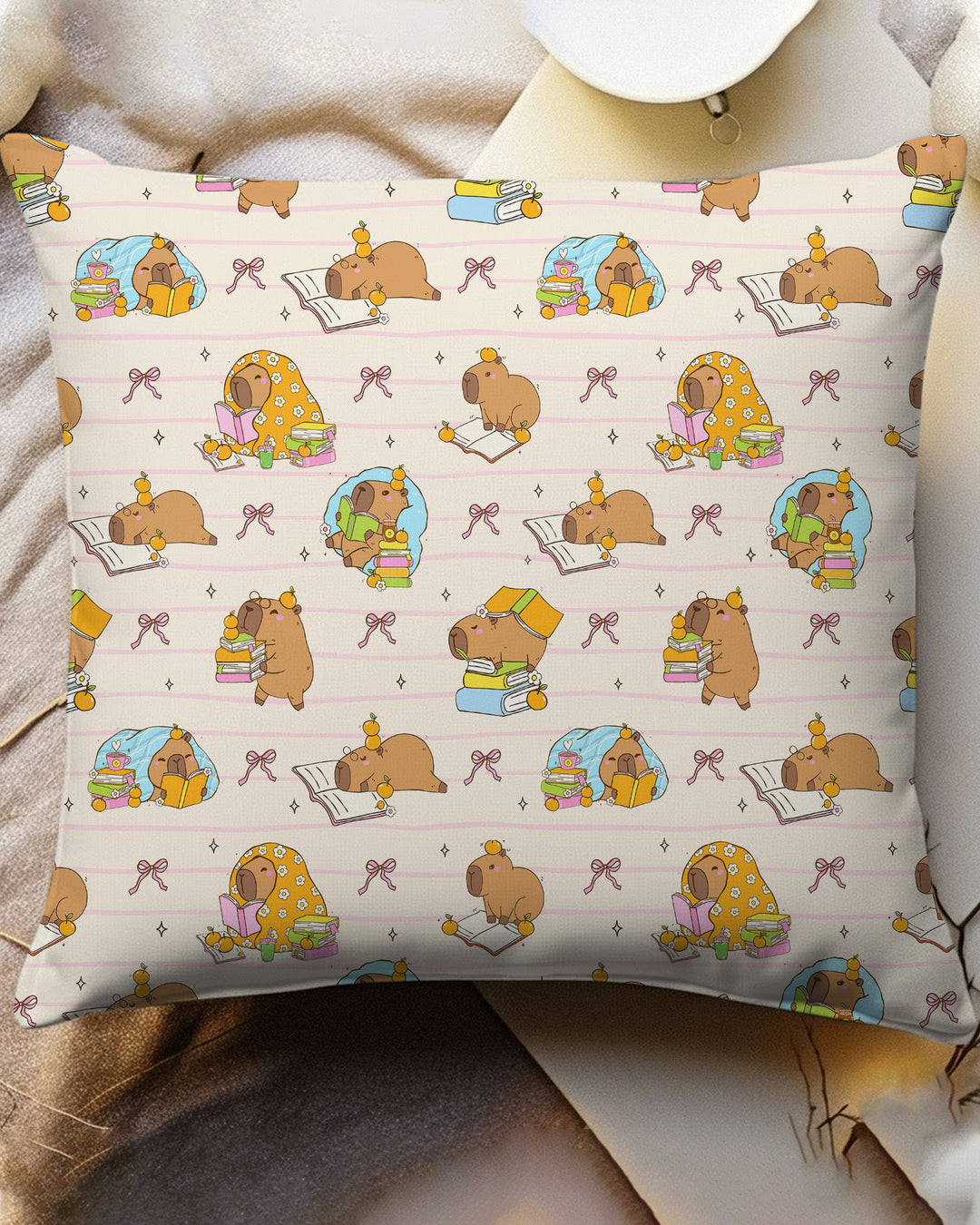 Sweet Study Capy Bamboo Pillow Case