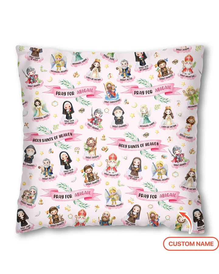 Holy Saints of Heaven Custom Name Bamboo Pillow Case