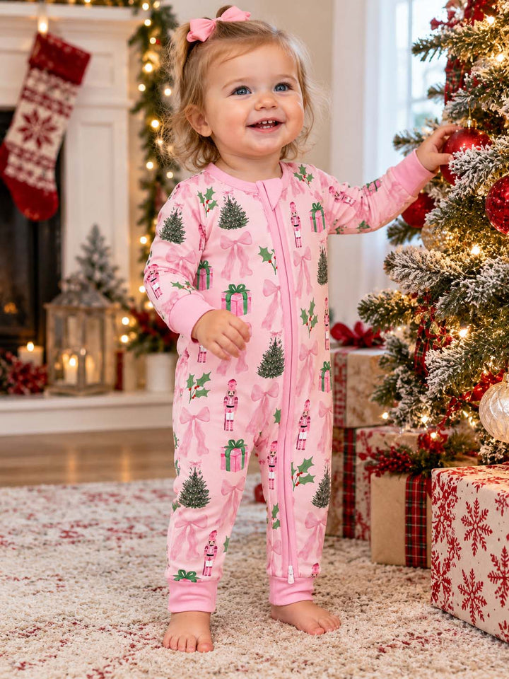 Pink Bow Christmas Bamboo Convertible Zippy