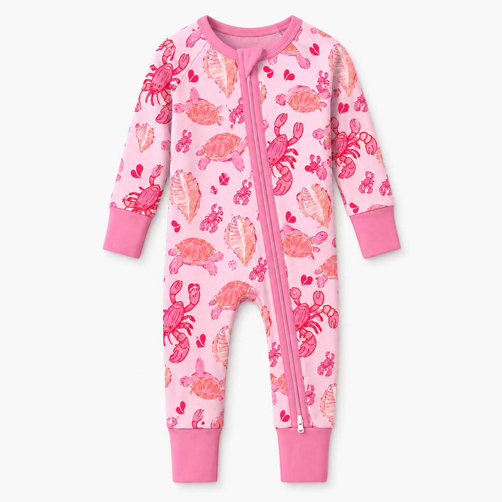 Pink Coastal Creatures Bamboo Convertible Zippy