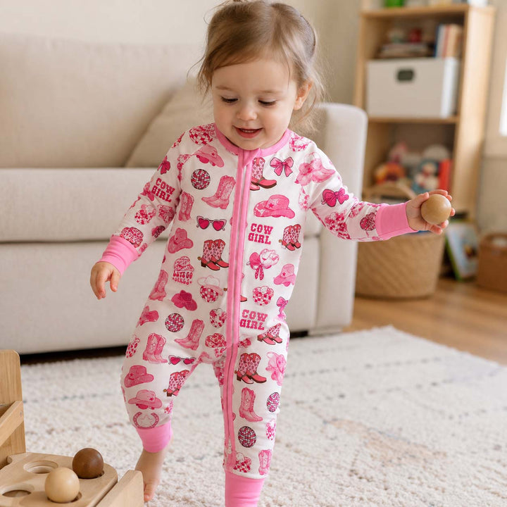 Pink Disco Cowgirl Bamboo Convertible Zippy