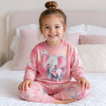 Pink Elephant Love Bamboo Two Piece Long Sleeve Pajama Set
