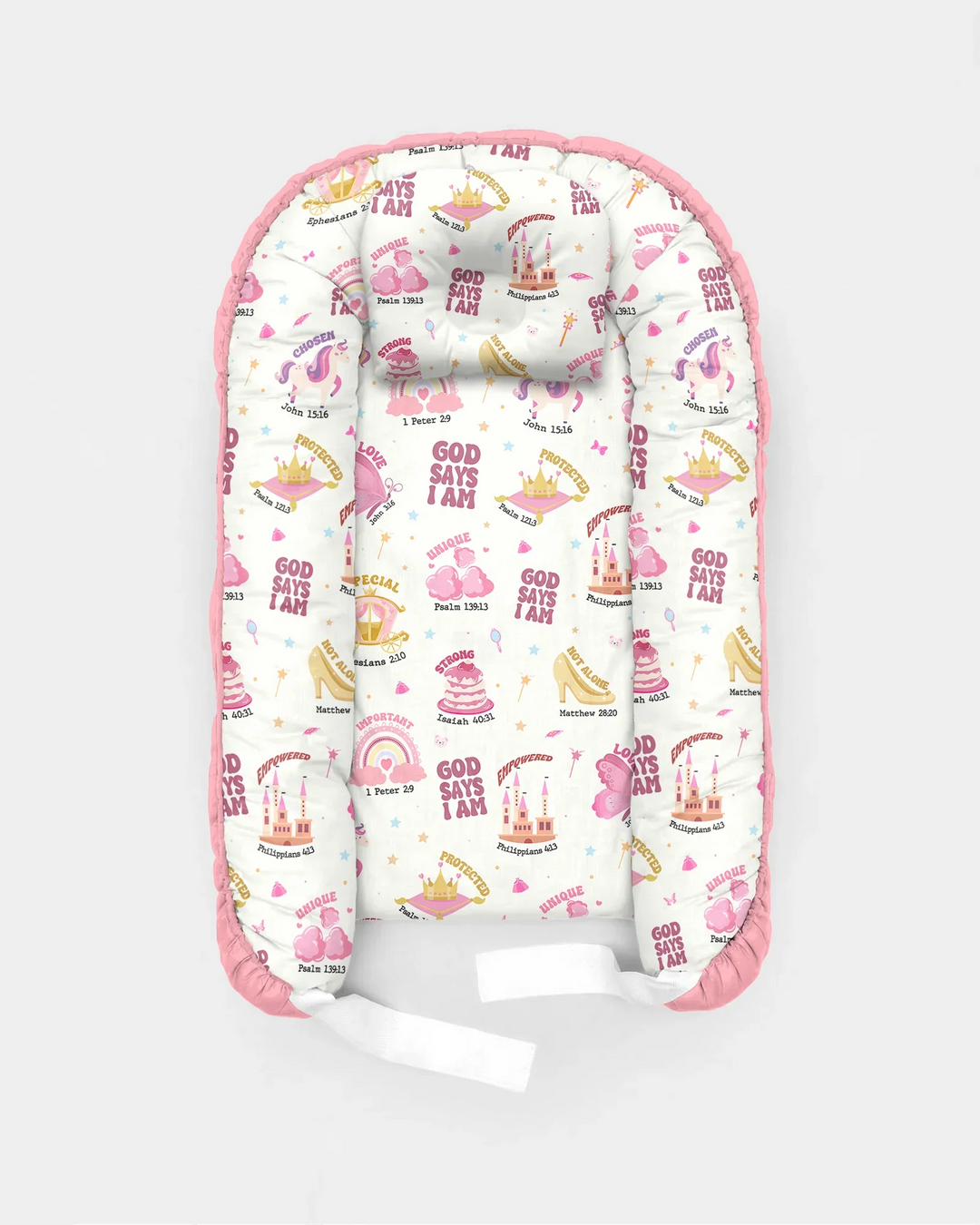 Gott sagt, ich bin ein Mädchen – Babynest aus Bambus