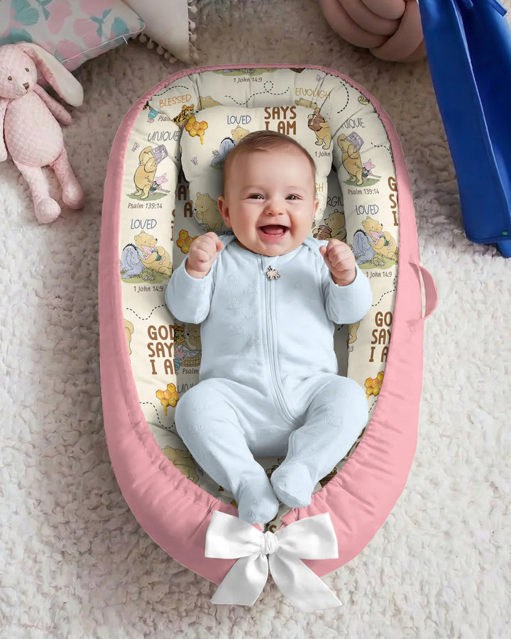 Gott sagt, ich bin – Little Blessings Bambus Baby Nestchen