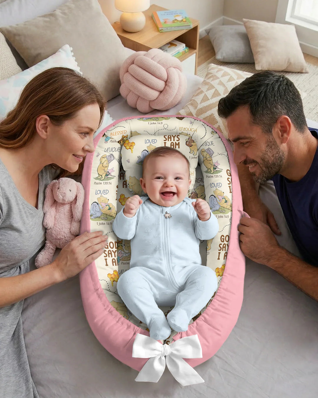Gott sagt, ich bin – Little Blessings Bambus Baby Nestchen