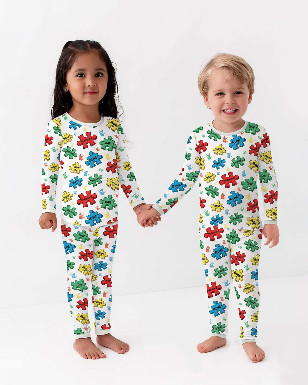 Zweiteiliges Langarm-Pyjama-Set mit Sommerfrüchten