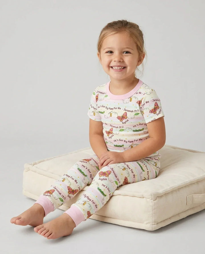Zweiteiliges Pyjama-Set mit kurzen Ärmeln und Shorts im Sommer-Design
