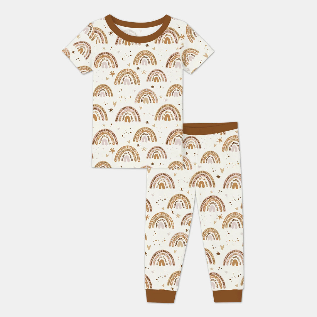 Zweiteiliges, kurzärmliges Pyjama-Set mit Marienkäfern