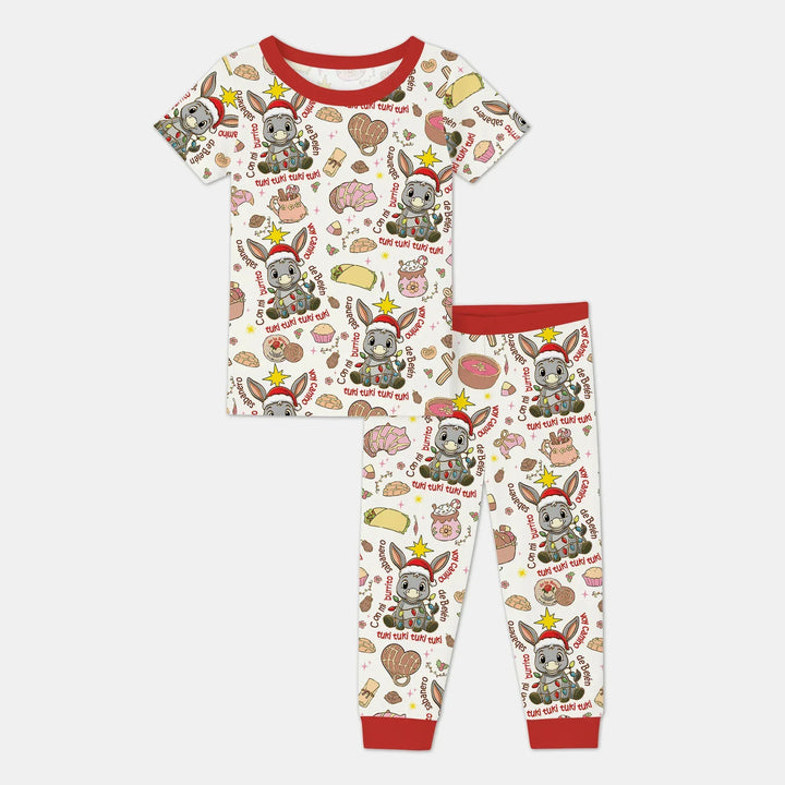 Feliz Navidad Two Piece Short Sleeve Pajama Set , Feliz Navidad Two Piece Short Sleeve Pajama Set - 12-18M