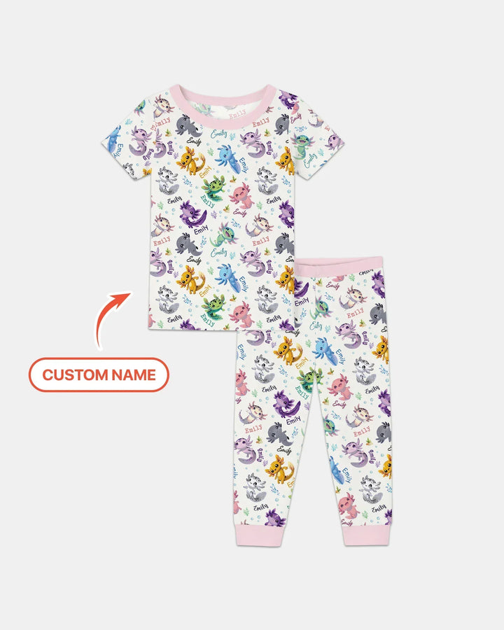 Zweiteiliges, kurzärmliges Pyjama-Set mit Marienkäfern