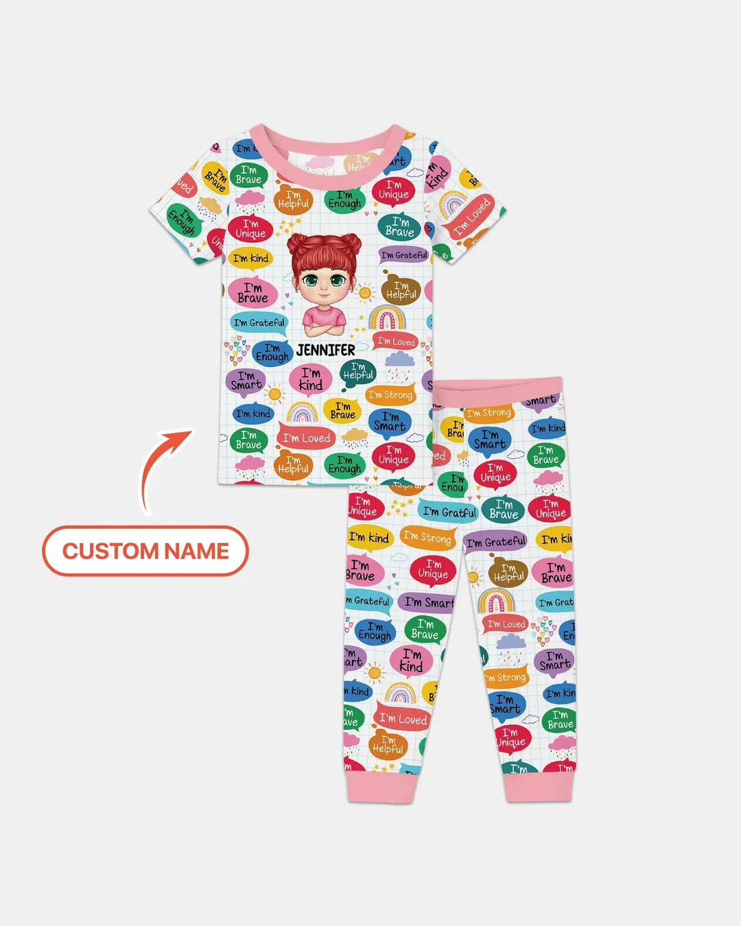 Zweiteiliges, kurzärmliges Pyjama-Set mit Marienkäfern