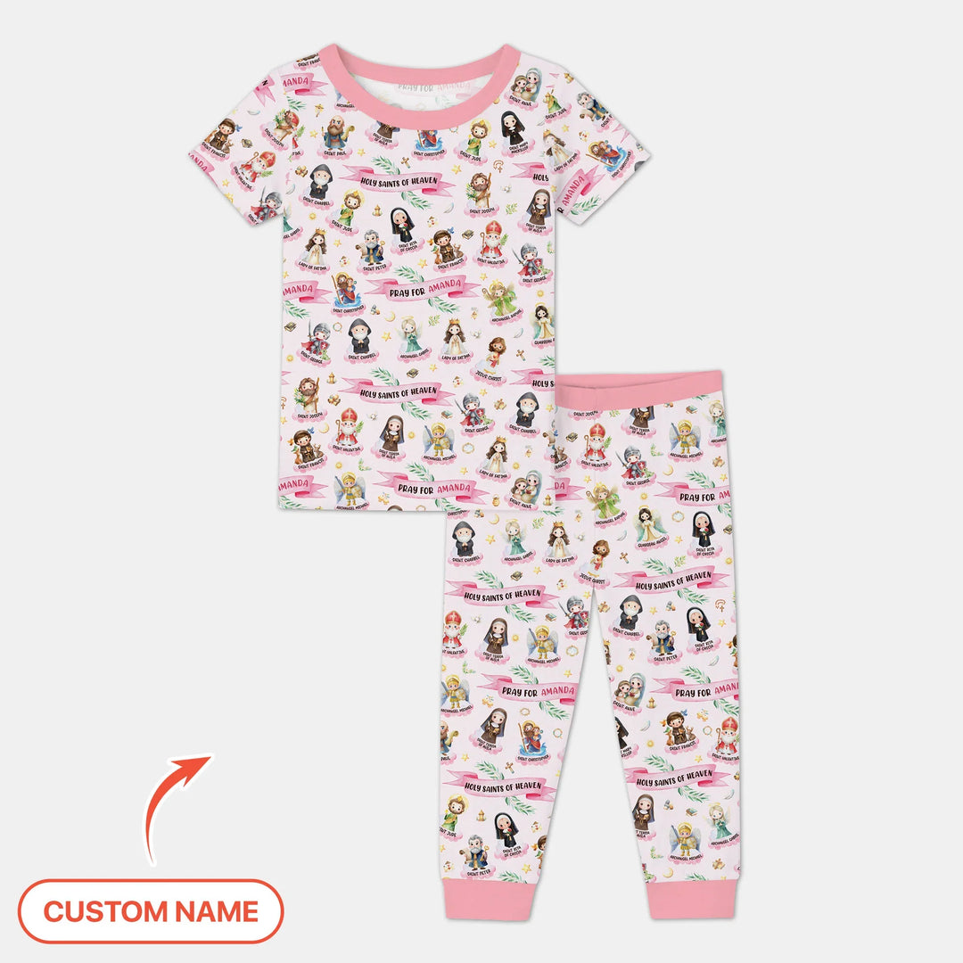 Zweiteiliges, kurzärmliges Pyjama-Set mit Marienkäfern