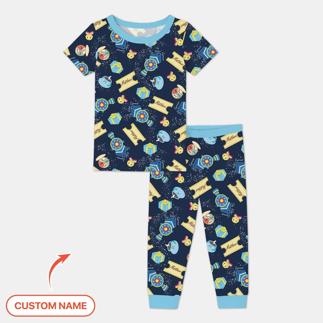 Zweiteiliges, kurzärmliges Pyjama-Set mit Marienkäfern