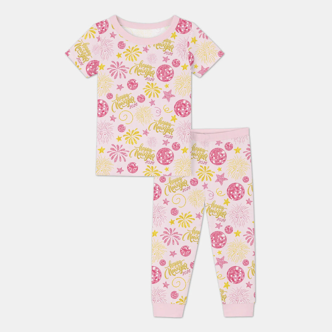 New Year's Eve Celebration Bamboo Two Piece Long Sleeve Pajama Set