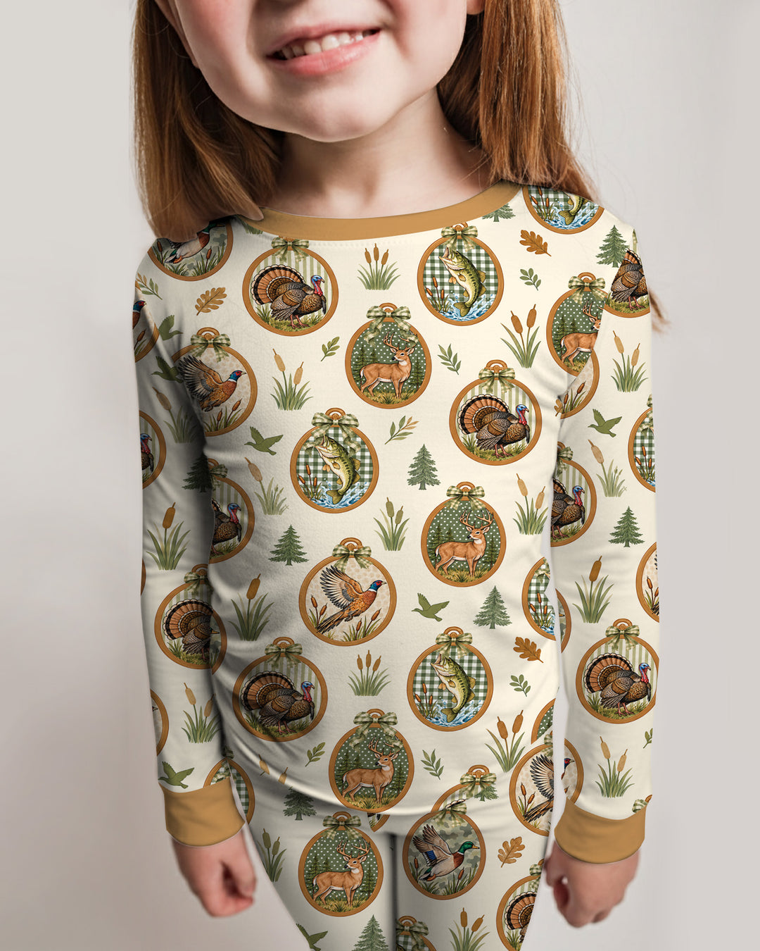 Hunting Season Family Matching Bamboo Two Piece Long Sleeve Pajama Set