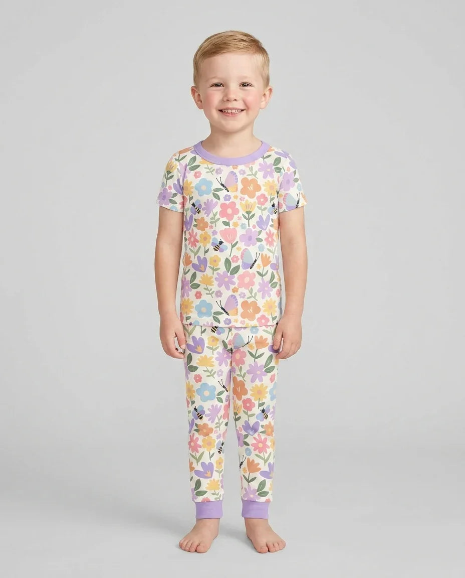 Zweiteiliges, kurzärmliges Pyjama-Set mit Marienkäfern