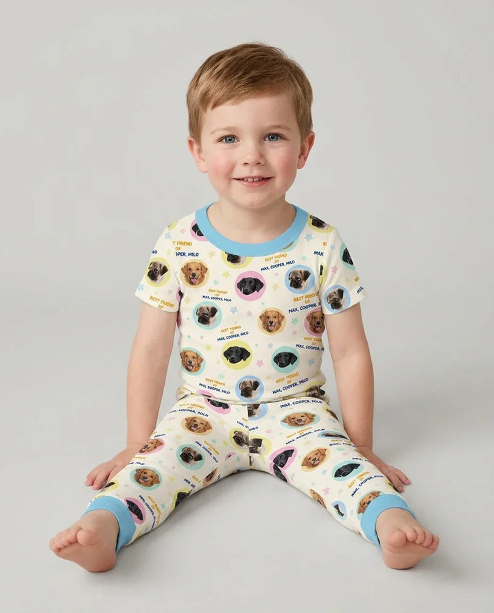 Zweiteiliges, kurzärmliges Pyjama-Set mit Marienkäfern