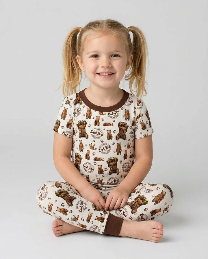 Daddy Bear It's Not A Dad Bod Bamboo Two Piece Short Sleeve Pajama Set