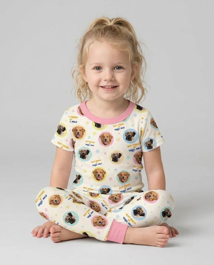 Zweiteiliges, kurzärmliges Pyjama-Set mit Marienkäfern