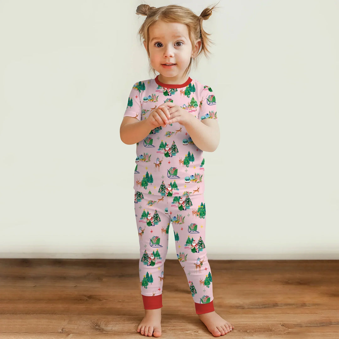 Zweiteiliges, kurzärmliges Pyjama-Set mit Marienkäfern
