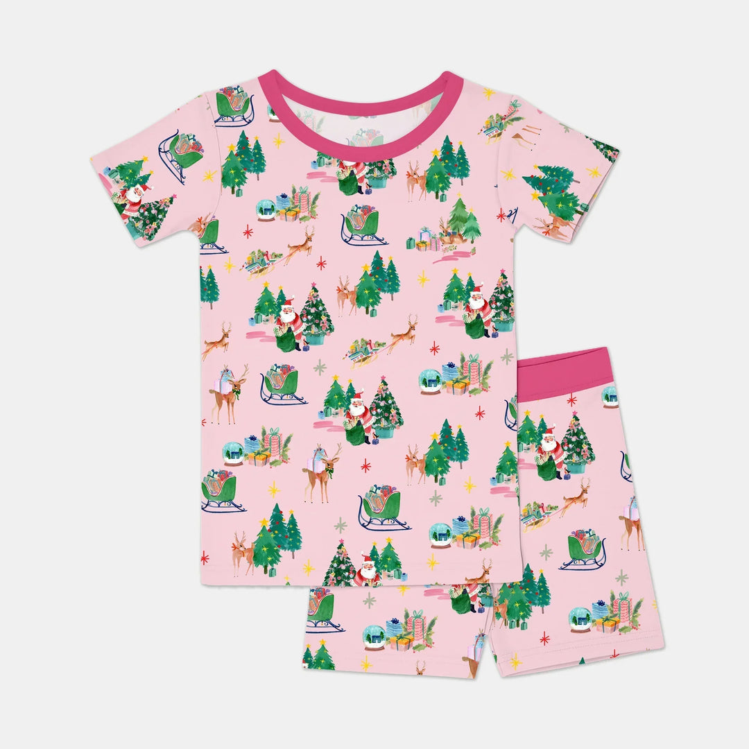 Template Zweiteiliges Pyjama-Set mit kurzen Ärmeln und Shorts