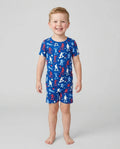 Template Zweiteiliges Pyjama-Set mit kurzen Ärmeln und Shorts