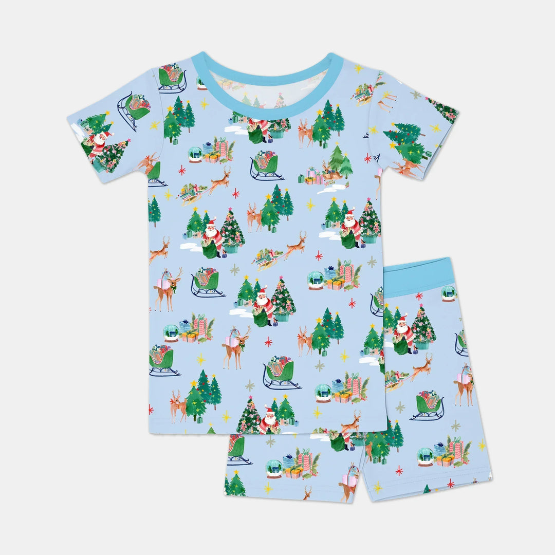 Template Zweiteiliges Pyjama-Set mit kurzen Ärmeln und Shorts
