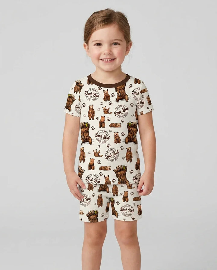 Template Zweiteiliges Pyjama-Set mit kurzen Ärmeln und Shorts