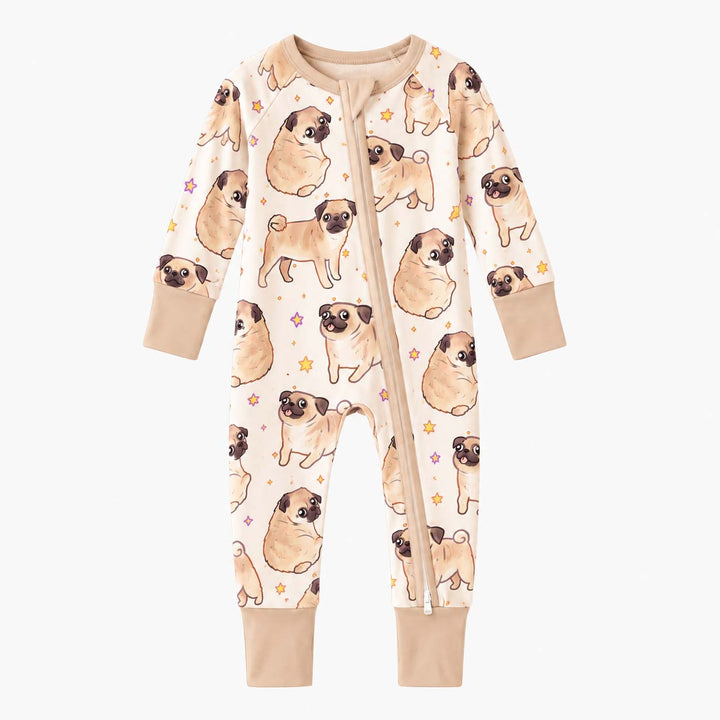 Playful Pug Stars Bamboo Convertible Zippy