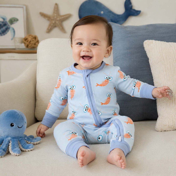 Playful Shrimp Parade Bamboo Convertible Zippy