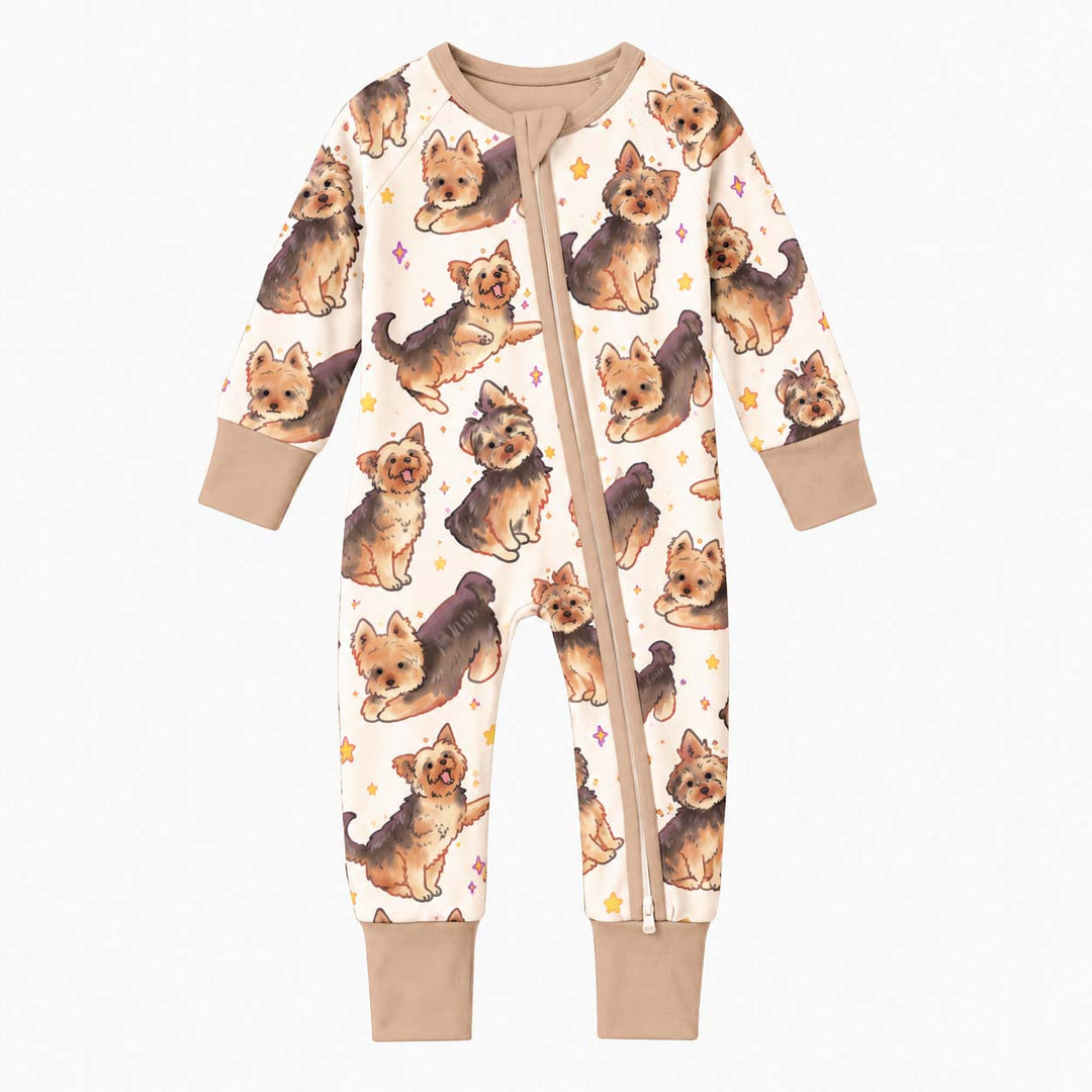 Playful Yorkie Stars Bamboo Convertible Zippy