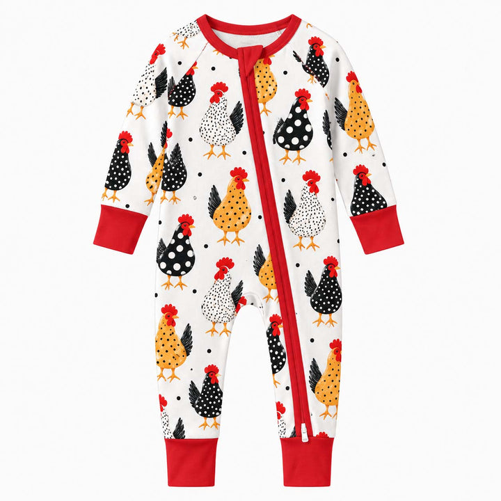 Polka Dot Hens Bamboo Convertible Zippy