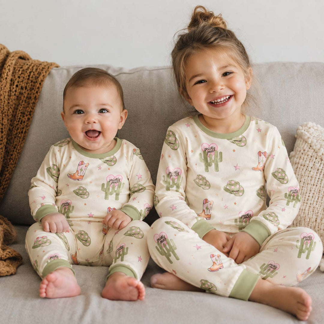 Prickly Pear Cowgirl Bamboo Two Piece Long Sleeve Pajama Set
