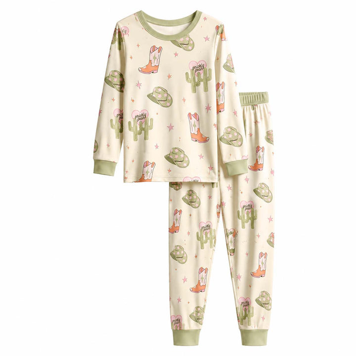 Prickly Pear Cowgirl Bamboo Two Piece Long Sleeve Pajama Set