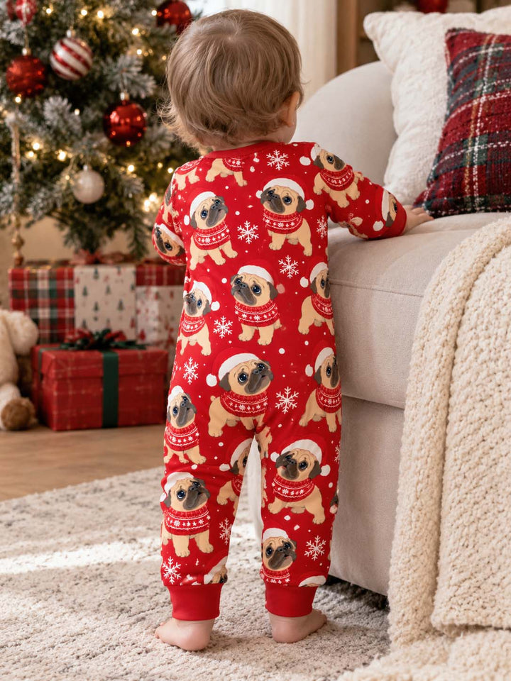 Pug Christmas Sweater Bamboo Convertible Zippy