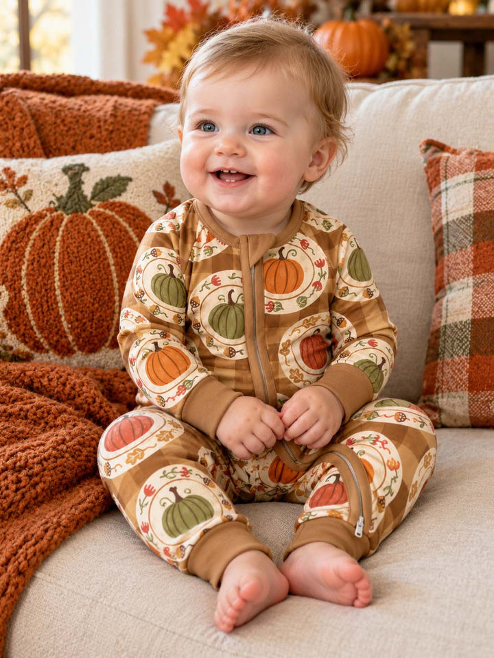 Pumpkin Harvest Plates Bamboo Convertible Zippy
