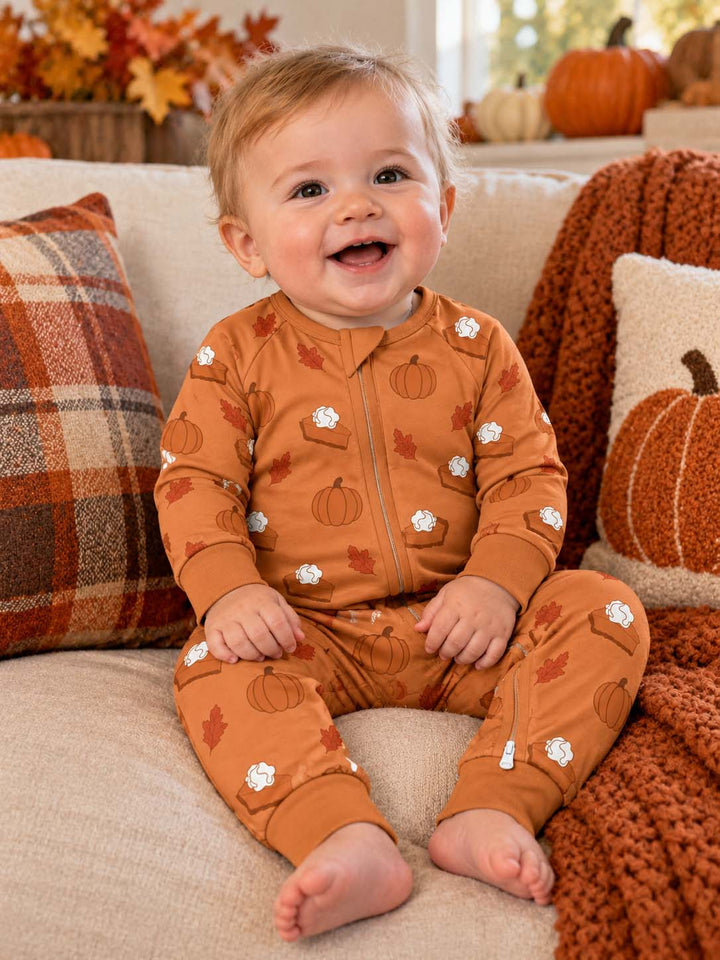 Pumpkin Pie Fall Pattern Bamboo Convertible Zippy