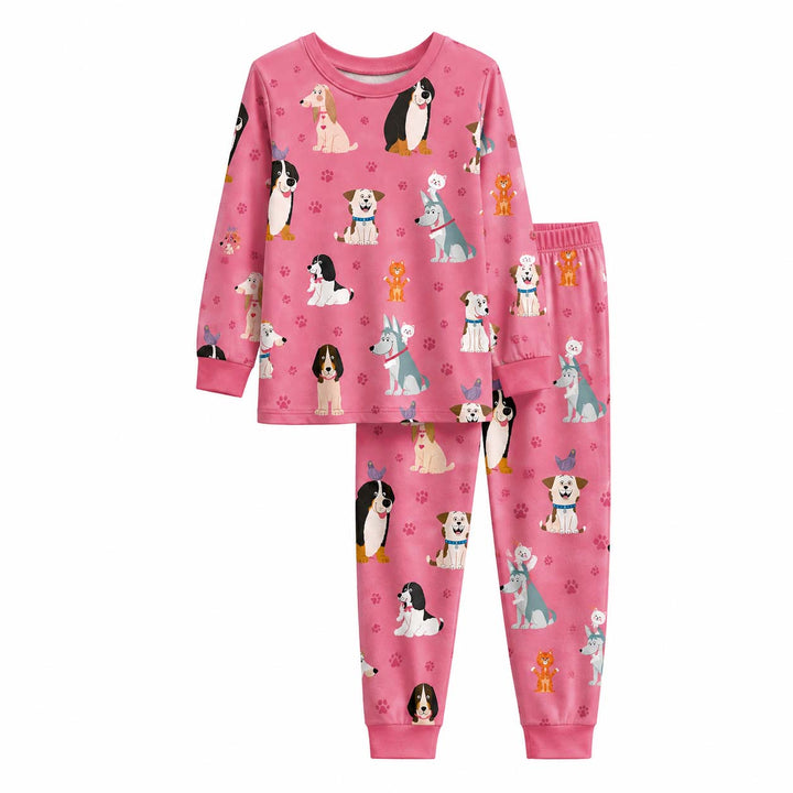 Puppy Party Pals Bamboo Two Piece Long Sleeve Pajama Set