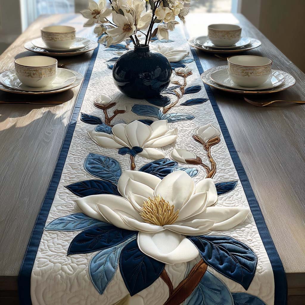 Pure Floral Beauty Quilt Table Runner