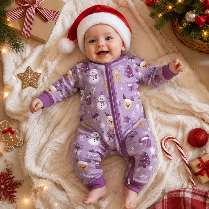 Purple Christmas Wonderland Bamboo Convertible Zippy