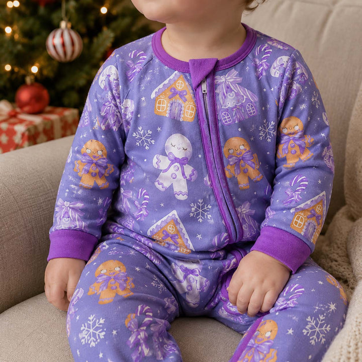 Purple Gingerbread Christmas Bamboo Convertible Zippy