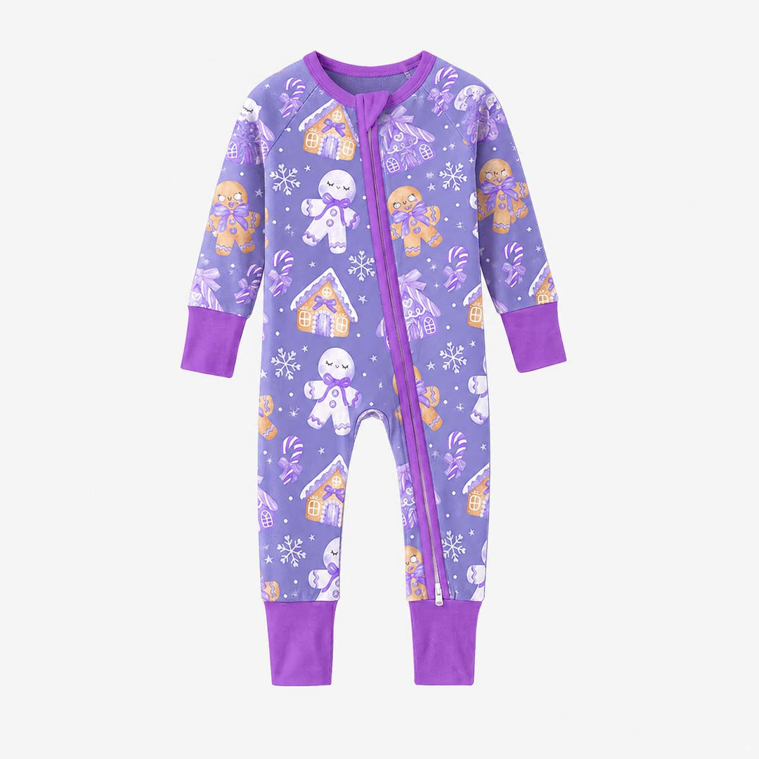Purple Gingerbread Christmas Bamboo Convertible Zippy