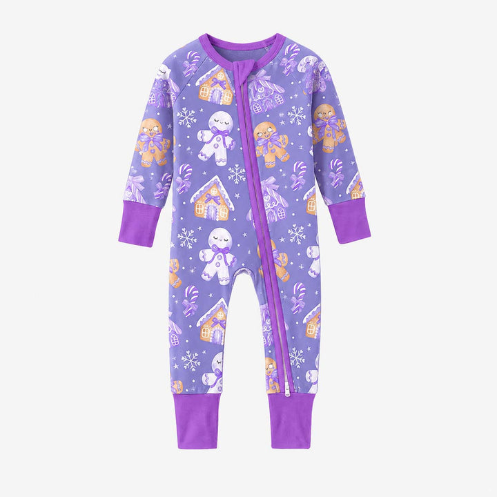 Purple Gingerbread Christmas Bamboo Convertible Zippy
