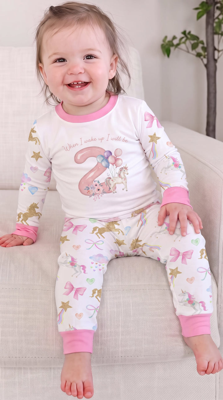 Custom Name When I Wake Up I Will Be Birthday Bamboo Two Piece Long Sleeve Pajama Set