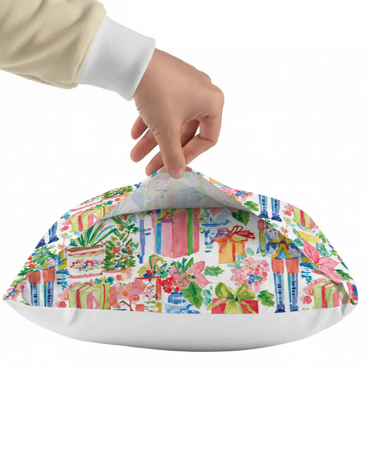 Watercolor Nutcracker Holiday Bamboo Pillow Case